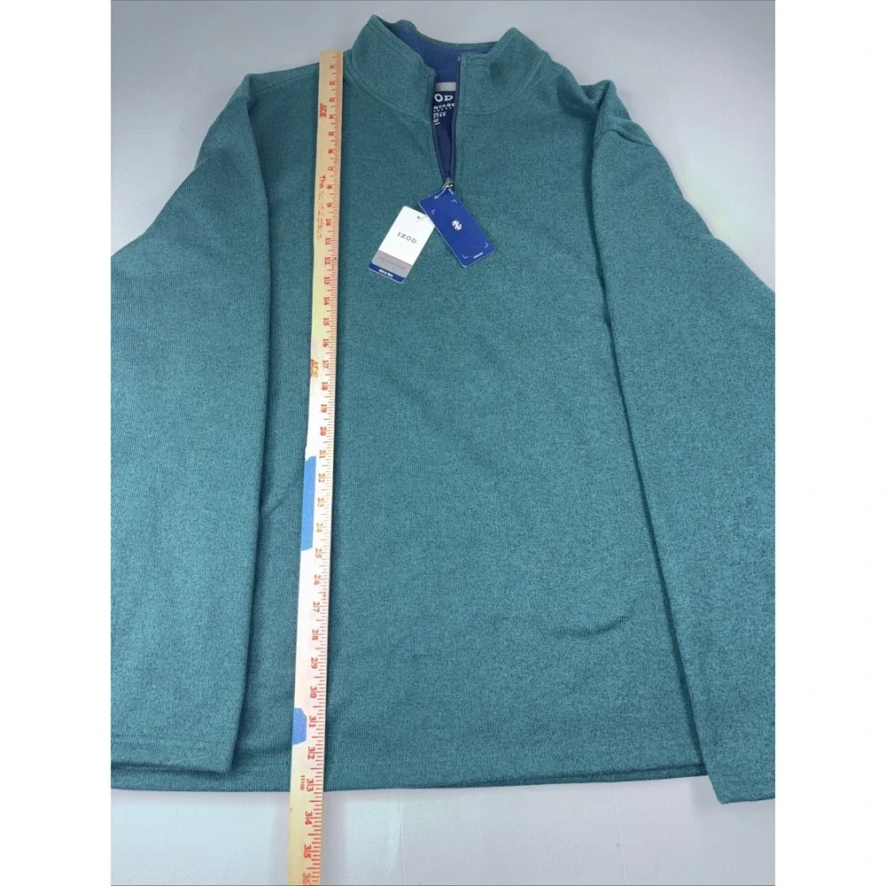 NWT IZOD Advantage‎ Performance Mens 3XLT Quarter Zip Pullover Velvet Green